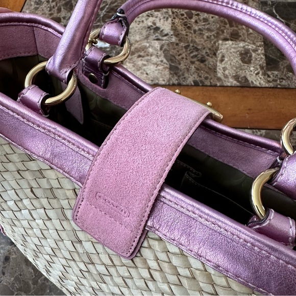 *LAST DAY* Coach Straw Boxy Bag Purse Valentine's Day gift - Picture 13 of 15